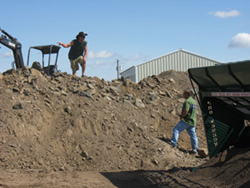 Excavation Pile from dig-out of commercial building