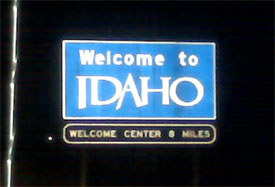 Welcome to Idaho sign